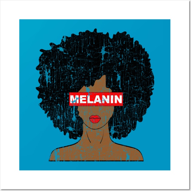 Melanin Afro Woman Wall Art by blackartmattersshop